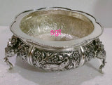 GAJINI,ANTIQUE FINISH GERMAN SILVER BOWL/URLI-SGWGSU001