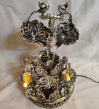 ANTIQUE FINISH GERMAN SILVER LADY DIYA FOUNTAIN -SNGSF001