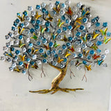 THE BUTTERFLIES ON  BLUE TREE WALL DECOR -PPAD001BT