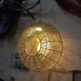 GOLDEN T-LIGHT HOLDER  WITH LED LIGHT-SKDTLH001