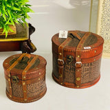 DESIGNER WOODEN BOX SET OF 2 -SKDWB001