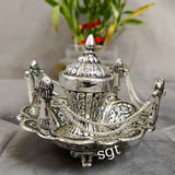 BEAUTIFUL ANTIQUE FINISH GERMAN SILVER KUMKUM DABBI -SNKD001