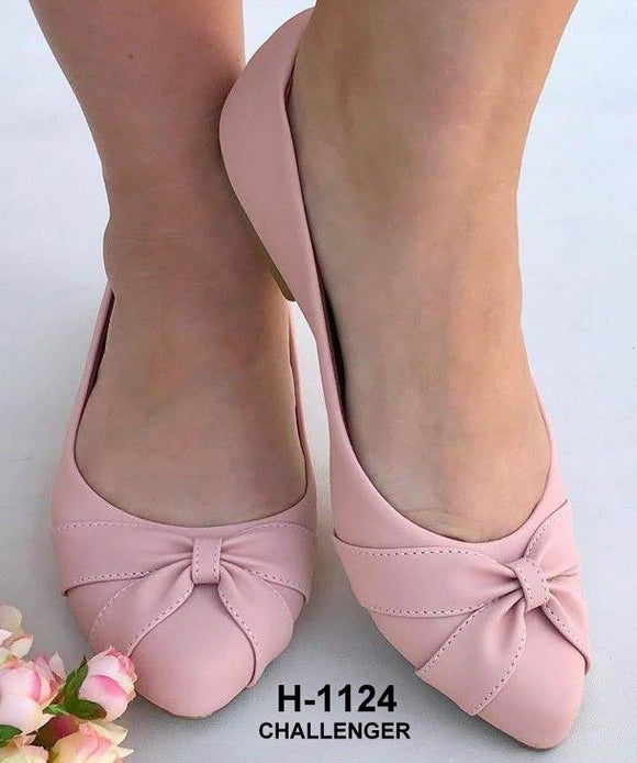 Pink ladies shoe with a beautiful pink  bow