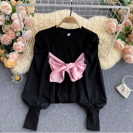 PUFF BOW STYLE TOP FOR GIRLS-SHOSGT001
