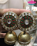 BEAUTIFUL ROYAL KUNDAN GOLD FINISH JUMKA FOR WOMEN -RWMJW001