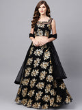 GORGEOUS BLACK SEQUINS LEHENGA FOR WOMEN -ZEELBL001
