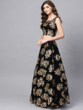 GORGEOUS BLACK SEQUINS LEHENGA FOR WOMEN -ZEELBL001
