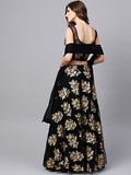 GORGEOUS BLACK SEQUINS LEHENGA FOR WOMEN -ZEELBL001