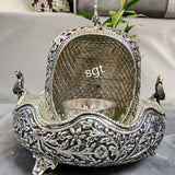 ANTIQUE FINISH GERMAN SILVER URLI AND AKAND DIYA-SNUAD001A