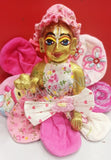 Beautiful daisy flower shaped cotton dress for Laddu Gopal-HDPAKD001
