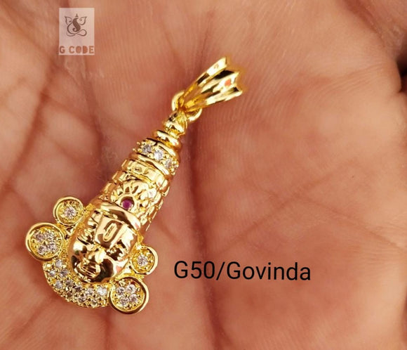GOLD FINISH GOVINDA PENDANT /LOCKET -GPG001