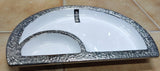 MULTI USE  WHITE CERAMIC PARTY PLATTER WITH DIP -SKDPP001