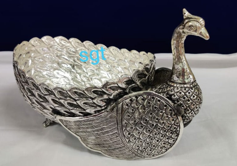 ANTIQUE FINISH GERMAN SILVER SWAN DESIGN URLI /BOWL -SGTSU001