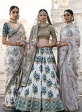 Botanical Flower Butta printed on lehengas with Heavily Embroidered blouse-DILW001