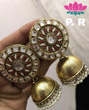 BEAUTIFUL ROYAL KUNDAN GOLD FINISH JUMKA FOR WOMEN -RWMJW001