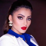 Urvashi Rautela Inspired Srones Stud in Premium Zircon Stones and Silver polish-SKDJ3SW001