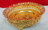 IMPRESSIVE IMPORTED GOLD COATED GERMAN SILVER TRAY-SNGPT001