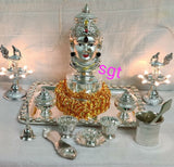 FESTIVAL SPECIAL GERMAN SILVER PUJA THALI-SGWPT0033