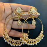 HYDERABADI JADAU LOOP EARRINGS FOR WOMEN-HYDLE001