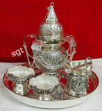 ANTIQUE FINISH GERMAN SILVER MANGAL KALASHA  PUJA SET -SNMKS001