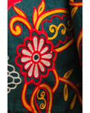 Mesmora's Travelling stoles Deep Green Woollen Heavily Embroidered Stole