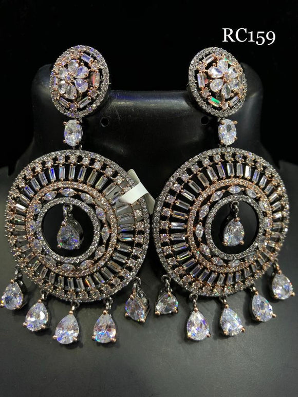 indian pink bridal earring with yellow gold beautiful work