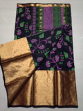 NEW UPPADA COTTON SAREE WITH FLORAL DIGITAL PRINT WITH HEAVY GOLD ZARI-DPUCS001