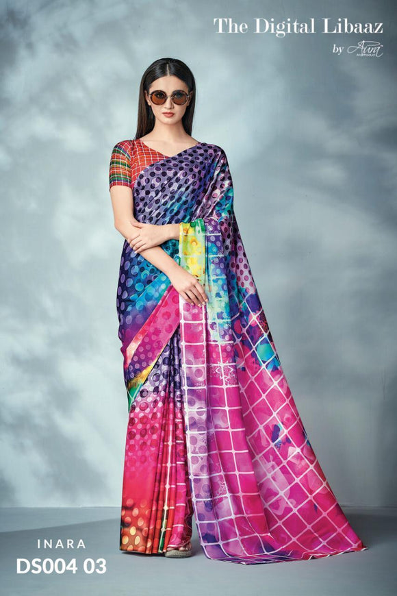 Digital printed sarees