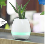 Smart Music Flower Pot With Bluetooth Speaker And LED Night Light