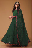 Long Indian Dress With Frill Mirror Hand Work Daman