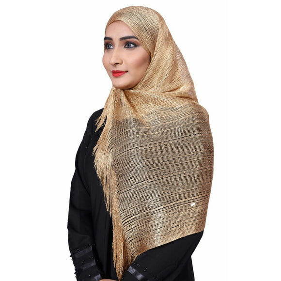 Designer golden stole for hijab