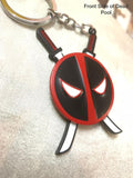 Dead pool with sword revolving keychain for men/women and kids