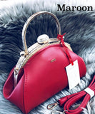 Women's Gold frame Handbags with solid gold handle
