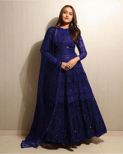 Presenting  New Sapphire Blue 6000 Series, Sonakshi Sinha style Gowns for women