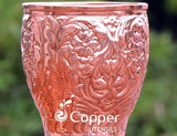 Pure Copper Floral Pattern Tumbler