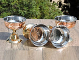 Copper and Stainless Steel Dessert Bowl Set.