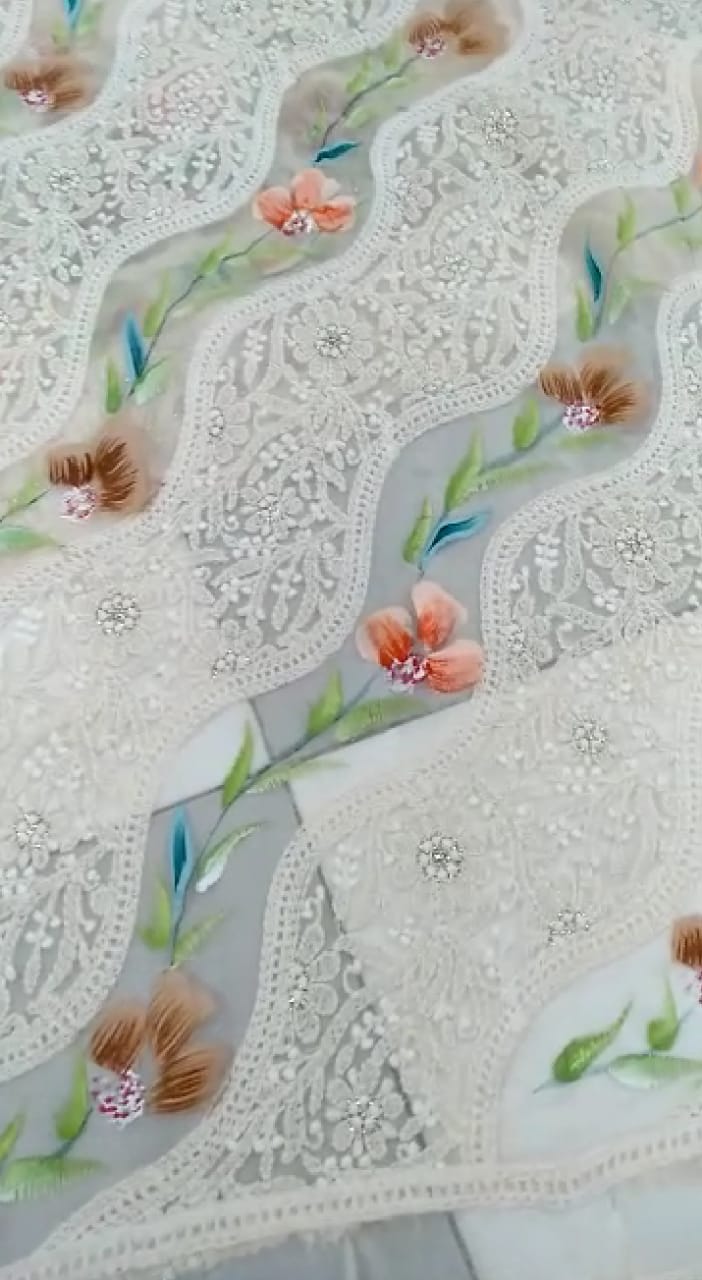 Zaira Chikankari Dress material for – - Main Image