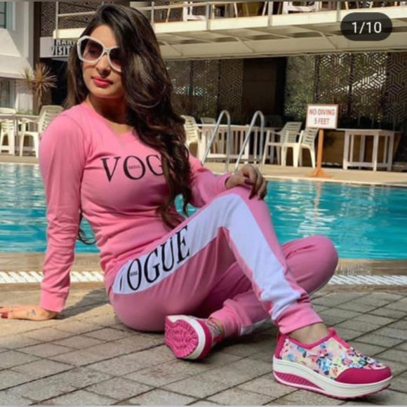 Pink Vogue Style Track Suit for Women.