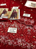 Red Eman Salwar Suit Material for women