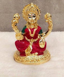 24 kt Gold plated Lakshmi  Idol for Pooja room and home decoration