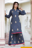 Grey Kurti with  Sharara