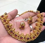 Matte Finish Ganesha Necklace Set.