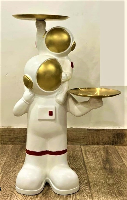 Astronaut Brothers  with Golden Tray Designer Platter for Parties-SP001PPAS