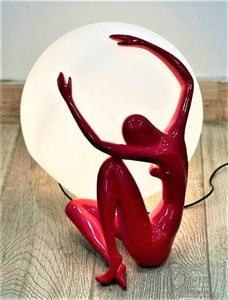 Red Finish Designer Lamp -SP001BLR