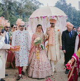 BRIDAL ENTRY UMBRELLA WITH TAIL FOR A GRAND ENTRY OF BRIDES-PUNEBU001