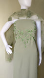 Stylish Green Georgette top with net embroidered Duppatta-CFSSM02
