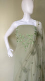 Stylish Green Georgette top with net embroidered Duppatta-CFSSM02