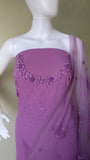 Violet Georgette top with net embroidered Duppatta-CFSSM01