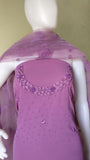 Violet Georgette top with net embroidered Duppatta-CFSSM01