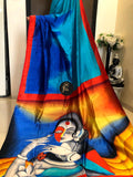 HAND PAINTED SAREE WITH CHEMICAL FREE PAINT FR WOMEN-SIHPS001